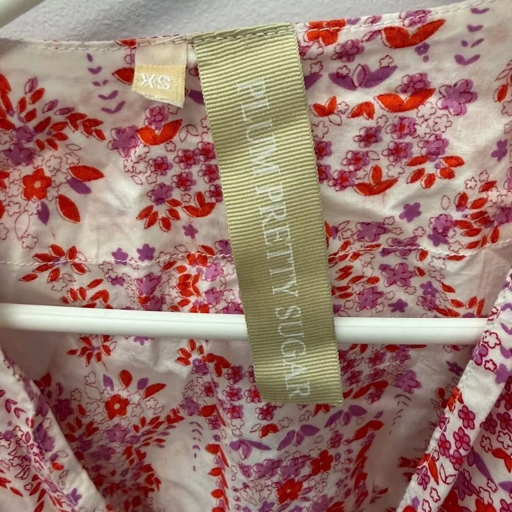 Plum Pretty Sugar Pink and White Floral Robe